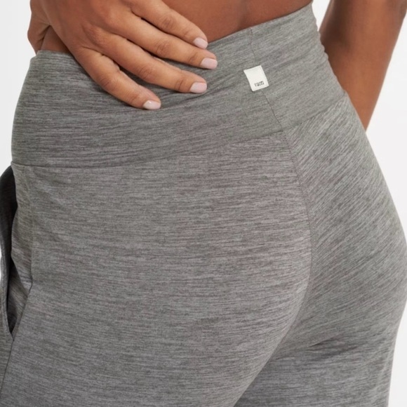 Vuori sz M Heather Gray LUX HAREM High Rise Stretch Fitness Pants grey joggers - Picture 10 of 10